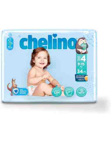 PAÑAL CHELINO LOVE T/4 9-15 KG 34 UDS