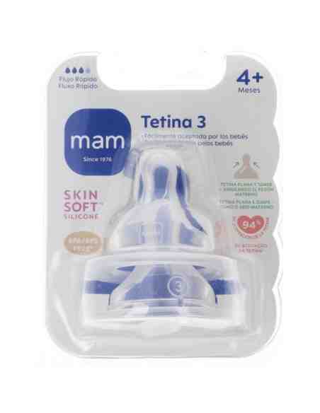 TETINA SILICONA FLUJO RAPIDO MAM TEAT 3 +4 MESES