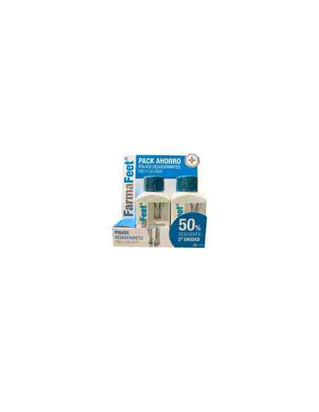 FARMAFEET POLVOS DESODORANTES PIES 2 ENVASES 75 G PACK AHORRO