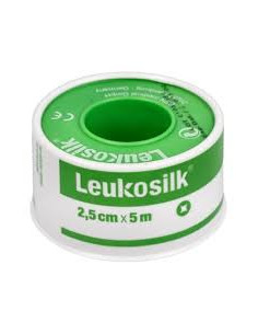 ESPARADRAPO HIPOALERGICO LEUKOSILK 1 UNIDAD 5 M X 2,5 CM