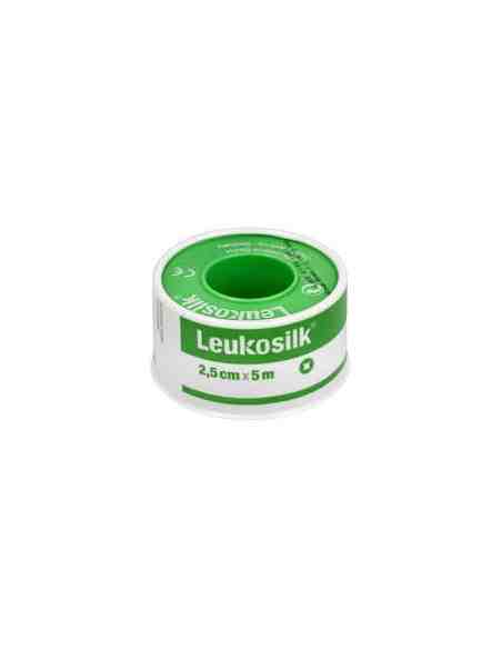 ESPARADRAPO HIPOALERGICO LEUKOSILK 1 UNIDAD 5 M X 2,5 CM