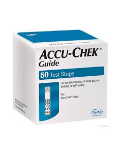 TIRAS REACTIVAS GLUCEMIA ACCU-CHEK GUIDE 50 TIRA