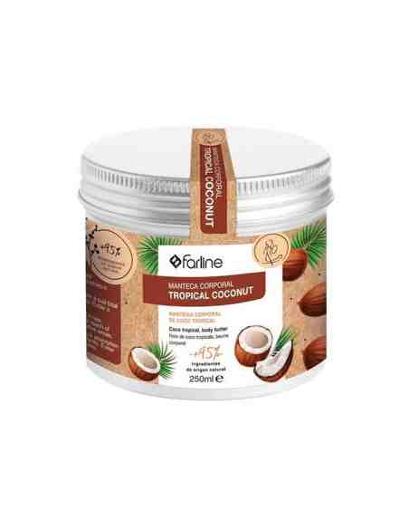 FARLINE MANTECA CORPORAL TROPICAL COCONUT 1 TARRO 250 ML