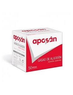 GASA ESTERIL ALGODON HIDROFILO COMPRESAS APOSAN 10 SOBRES 5 UNIDADES