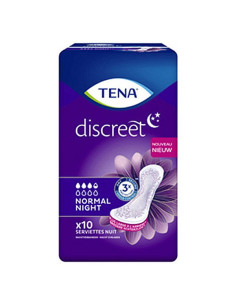 TENA DISCREET NORMAL NIGHT 10 U.