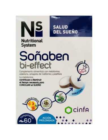 NS SOÑABEN BI-EFFECT 1,85 MG MELATONINA 30 COMP