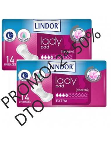 LINDOR LADY PADS PACK PROMO EXTRA 4GOTAS- 2ª 50%