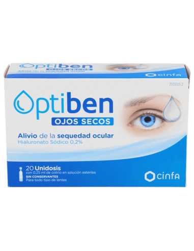 OPTIBEN GOTAS SEQUEDAD OCULAR 0.25 ML 20 AMP