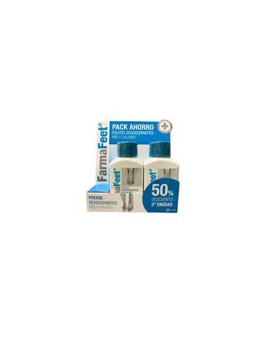 FARMAFEET POLVOS DESODORANTES PIES 2 ENVASES 75 G PACK AHORRO
