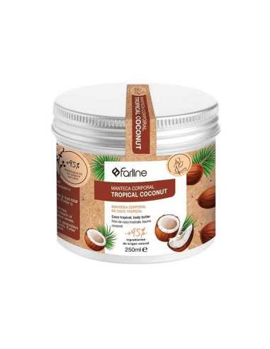 FARLINE MANTECA CORPORAL TROPICAL COCONUT 1 TARRO 250 ML