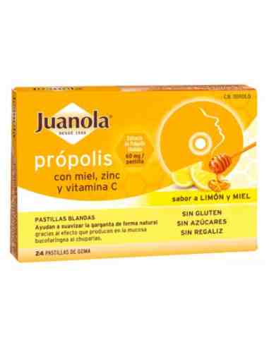 JUANOLA PROPOLIS MIEL-LIMON- VIT C 24U