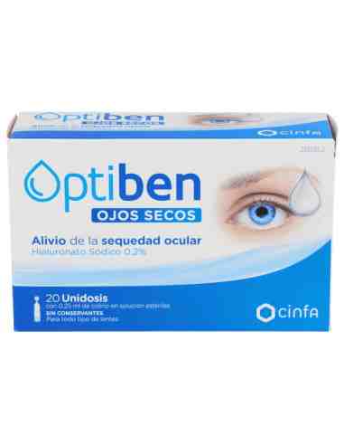 OPTIBEN GOTAS SEQUEDAD OCULAR 0.25 ML 20 AMP
