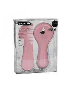 CEPILLO Y PEINE INFANTIL SOFT SUAVINEX ROSA DECO
