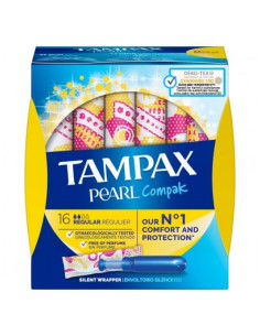 TAMPAX COMPAK PEARL TAMPON 100%ALGODON 16 UNIDAD