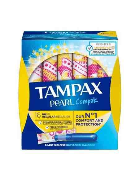 TAMPAX COMPAK PEARL TAMPON 100%ALGODON 16 UNIDAD