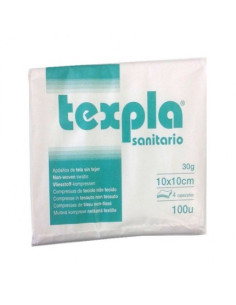 TEXPLA APOSITO TELA SIN TEJER 10 X 10 CM 100 U