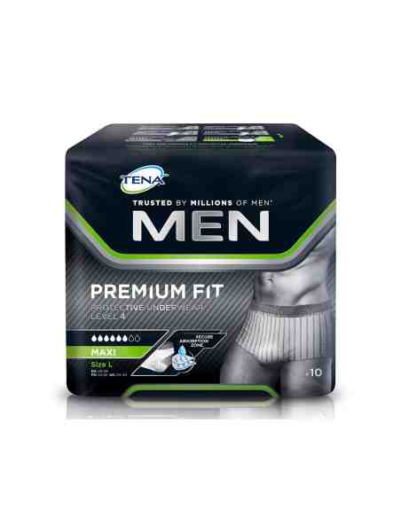 TENA MEN PANTS PREMIUM FIT MAXI L 10 UN.