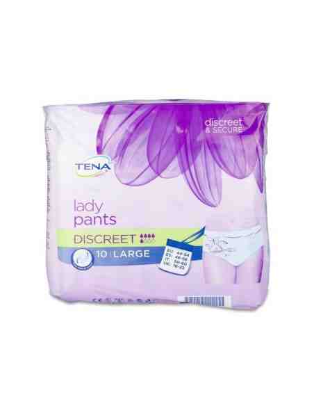 TENA LADY PANTS SILHOUETTE DISCRET T.GDE 10U