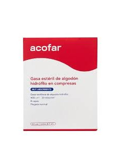 COMPRESAS GASA ESTERIL ACOFAR 100 UND